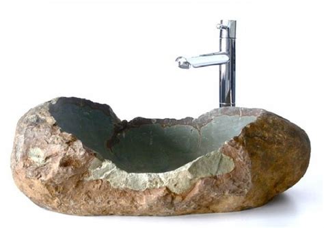10 Cool Natural Stone Sink Design Ideas   InspirationSeek.com