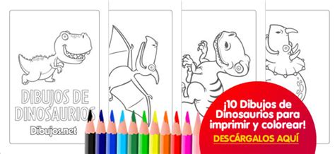 10 Dibujos de Dinosaurios para imprimir y colorear