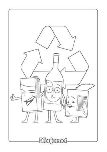 10 Dibujos de reciclaje para imprimir y colorear   Dibujos.net