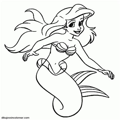10 Dibujos Disney Para Colorear Sirenita