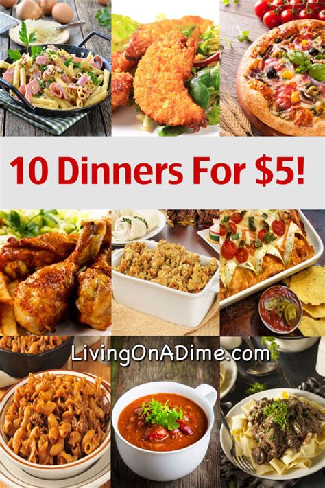 10 Dinners For $5   Cheap Dinner Recipes And Ideas