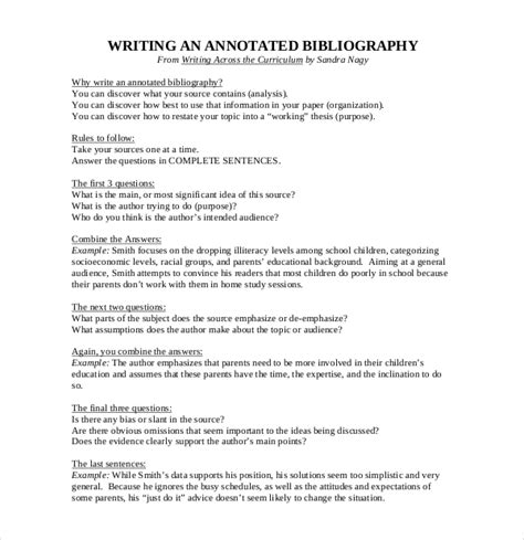 10+ Free Annotated Bibliography Templates – Free Sample ...