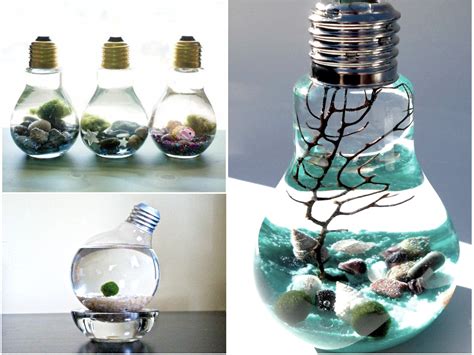 10 ideas de decoración con bombillas recicladas