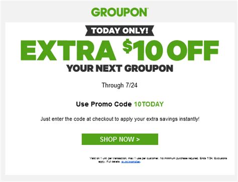 $10 off Groupon Coupon Code | Frugality Is Free