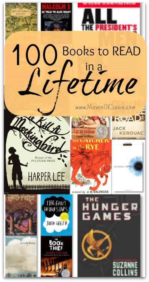 100 Books to Read in a Lifetime   make your reading bucket ...