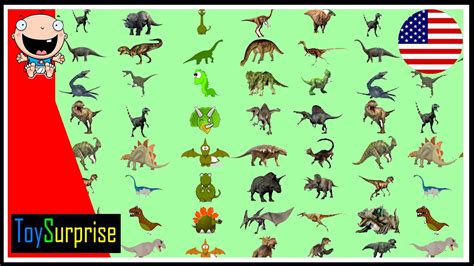 100 dinosaurios en inglés! contar números del 1 al 100 en ...