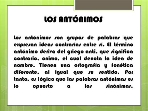 100 Ejemplos de Antónimos