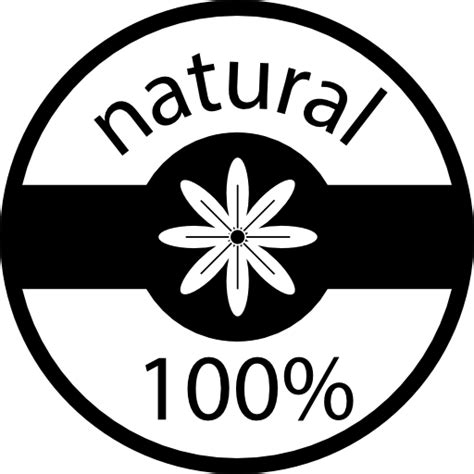 100 % natural badge   Free signs icons