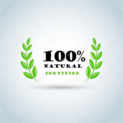 100% natural certified logo — Stock Vector © ideasign ...
