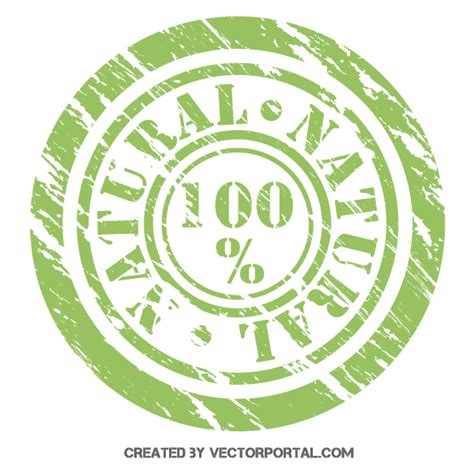 100% Natural Stamp Vector | Download Free Vector Art ...