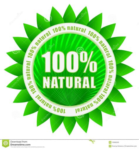 100% natural stock vector. Image of element, herbal ...