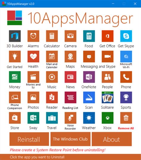 10AppsManager: Uninstall, reinstall Windows 10 Store apps
