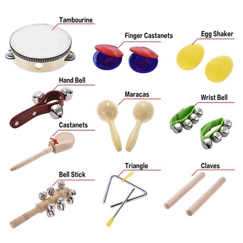 10pcs Musical Instruments Percussion Toy Rhythm Band Set ...