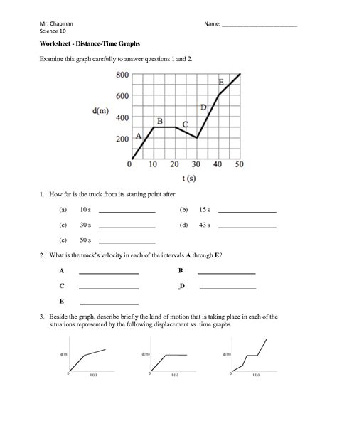 11 Best Images of Speed Distance Graph Worksheet ...