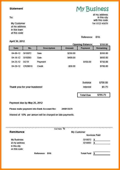 11+ sample statement of account template | Case Statement 2017