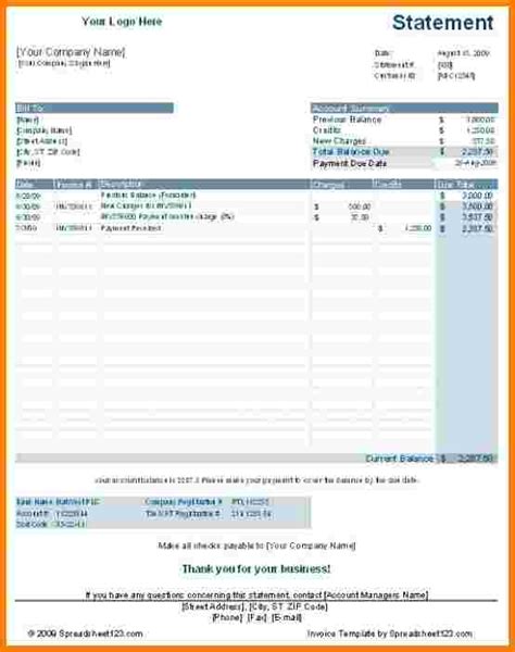 11+ sample statement of account template | Case Statement 2017