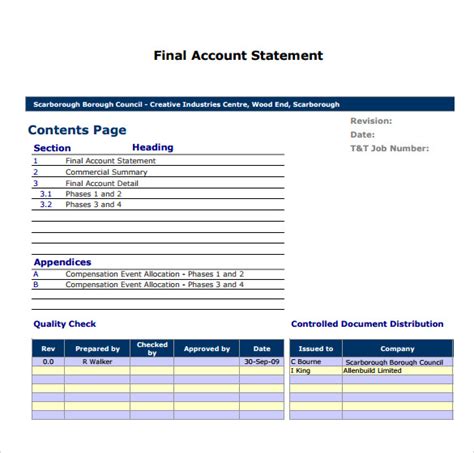 11+ Statement of Account Samples | Sample Templates