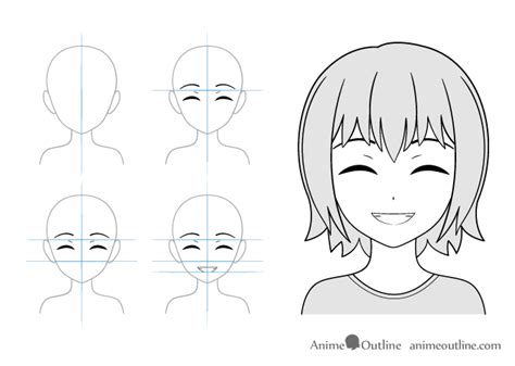 12 Anime Facial Expressions Chart & Drawing Tutorial ...