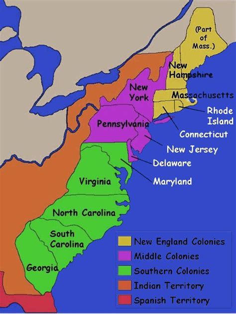 13 Original Thirteen Colonies Map | Re: 13 colonies and ...