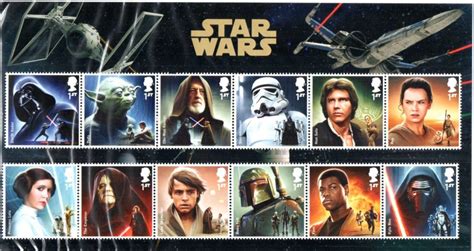 13 Timbres Postales De Star Wars Personajes Principales ...