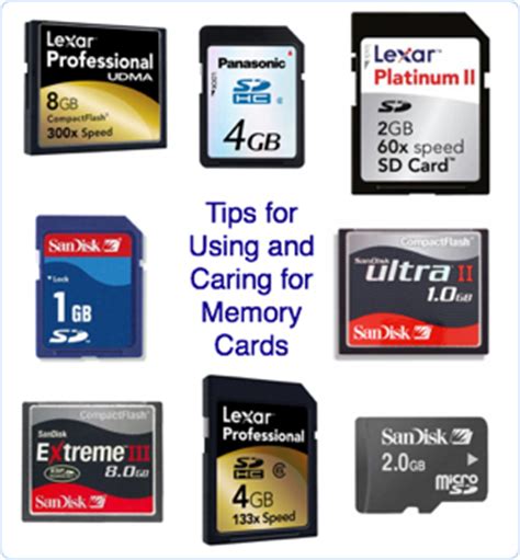 13 Tips for Using and Caring for Memory Cards