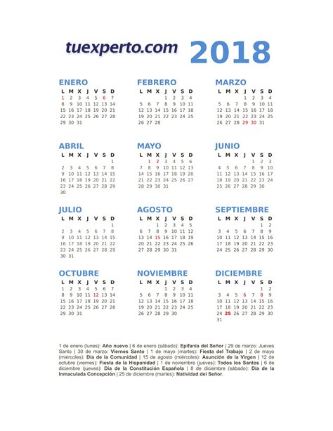 15 imágenes de calendario laboral 2018 de Madrid para ...