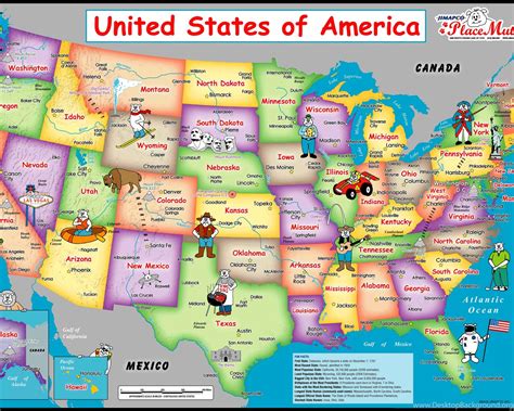 16 United States Of America Map HD Wallpapers Desktop ...