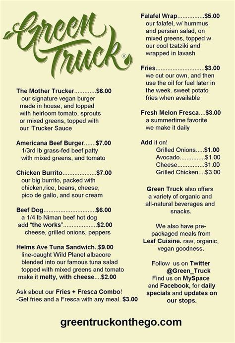 17 best images about food truck menus on Pinterest | Food ...