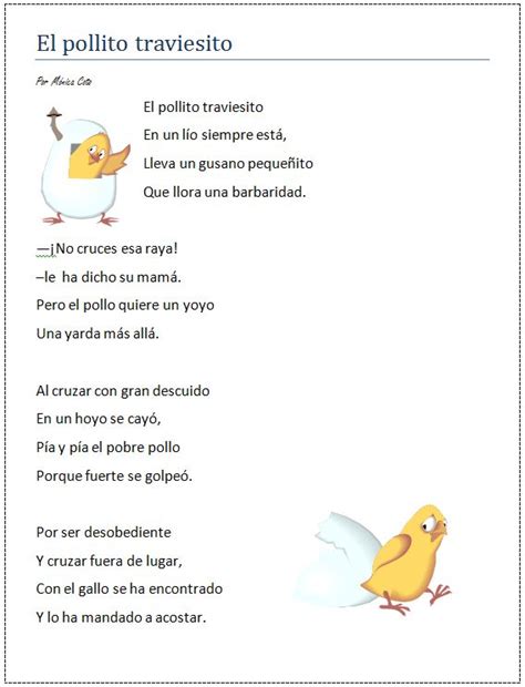 17 Best images about poemas infantiles on Pinterest | Kids ...
