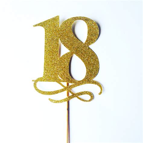 18 cake topper 18th birthday large cake toppers partygold