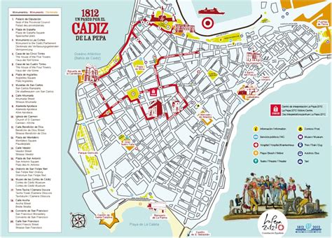 1812 Map. A stroll through the Cadiz os La Pepa   Official ...
