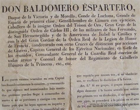 1840 cartel del bando de espartero declara esta   Comprar ...