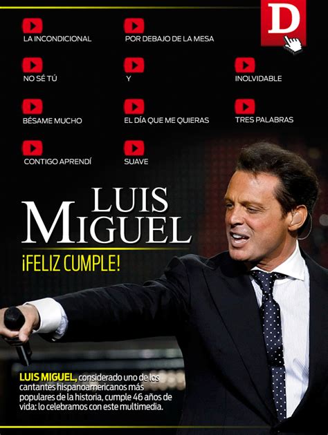 19 de abril, cumple años Luis Miguel: sus mejores ...
