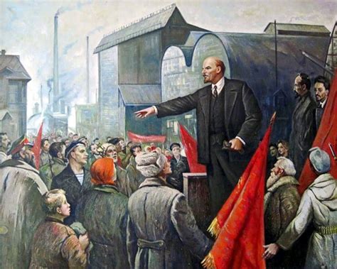 1917 Russian Revolution   Lenin Rallying the revolutionary ...