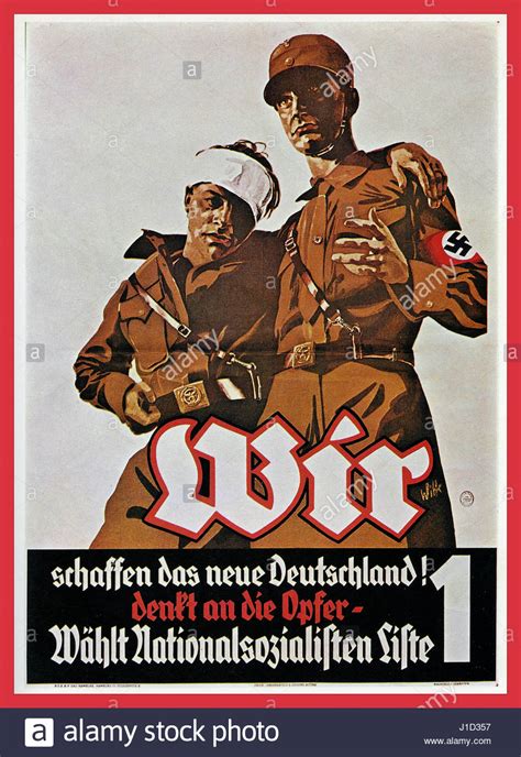 1930 s National Socialist propaganda poster stating , We ...