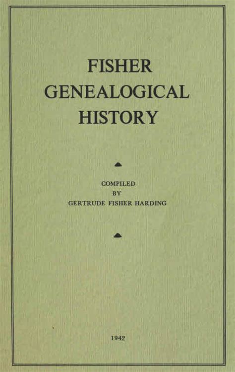 1942 Book: Fisher Genealogical History | Germanna Foundation