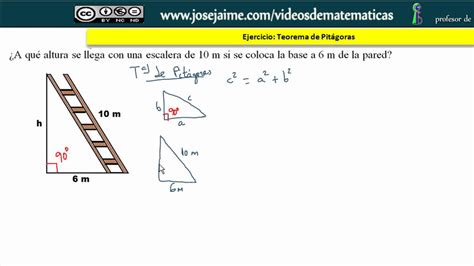 1eso 10 geometría 06 Teorema de Pitágoras. Escalera ...