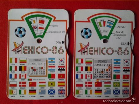 2 calendarios mundial mexico 86 uefa. españa, a   Comprar ...
