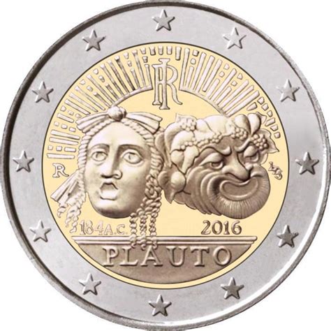 2 Euros Conmemorativos Italia 2016 Plauto Moneda   Romacoins