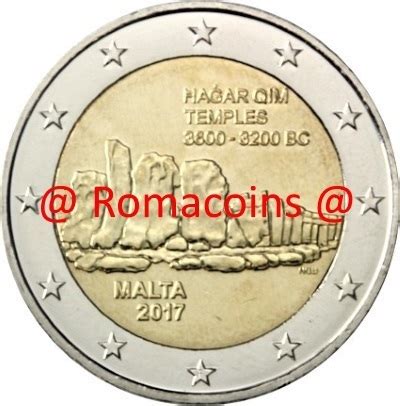 2 Euros Conmemorativos Malta 2017 Moneda Hagar Qim Templo ...