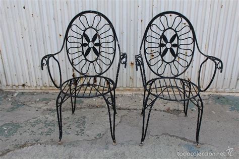 2 sillones sillas de jardin en hierro hueco pin   Comprar ...