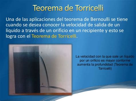 2. Teorema de Bernoulli y Teorema de Torricelli