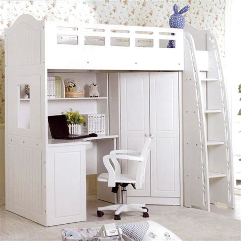 20 Charming Selections of White Loft Beds with Desk