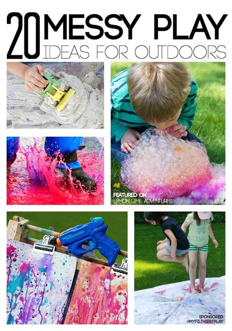 20 Epic Outside Messy Play Ideas
