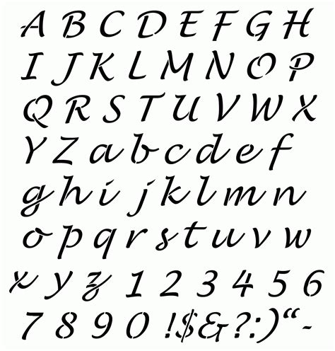 20+ Printable Alphabet Letter Stencils Large & Small