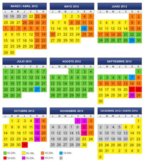 2013 | Calendario, Horarios y Tarifas  PortAventura Parks ...