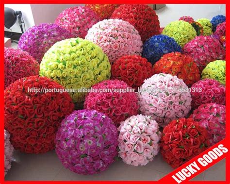 2014 artificial decorativo bola flor barata colorida ...