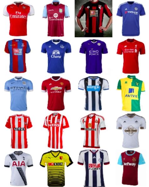 2015/16 Premier League shirts for all 20 teams [PHOTOS ...