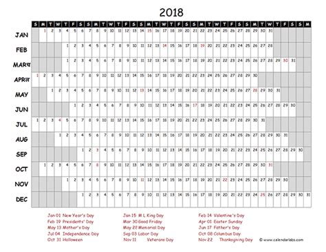 2018 Calendar Excel | calendar for 2019