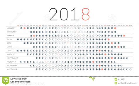 2018 Calendar With Moon Phases | Printable Calendar 2018